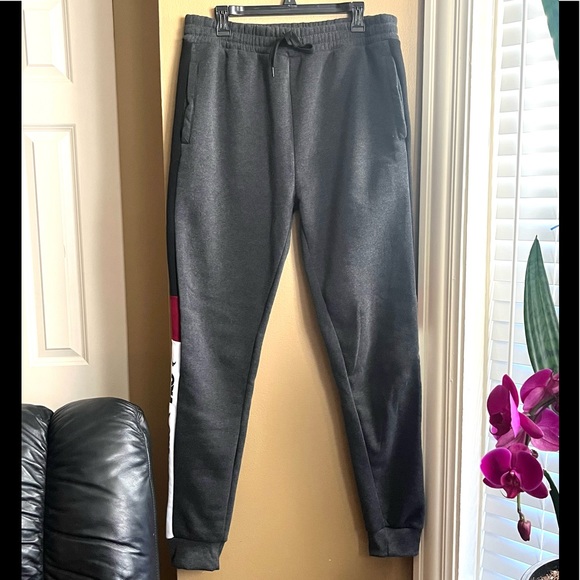 TKO Technical Knockout Joggers Men's Pants winter Dark Grey Black White size XL - Picture 10 of 12